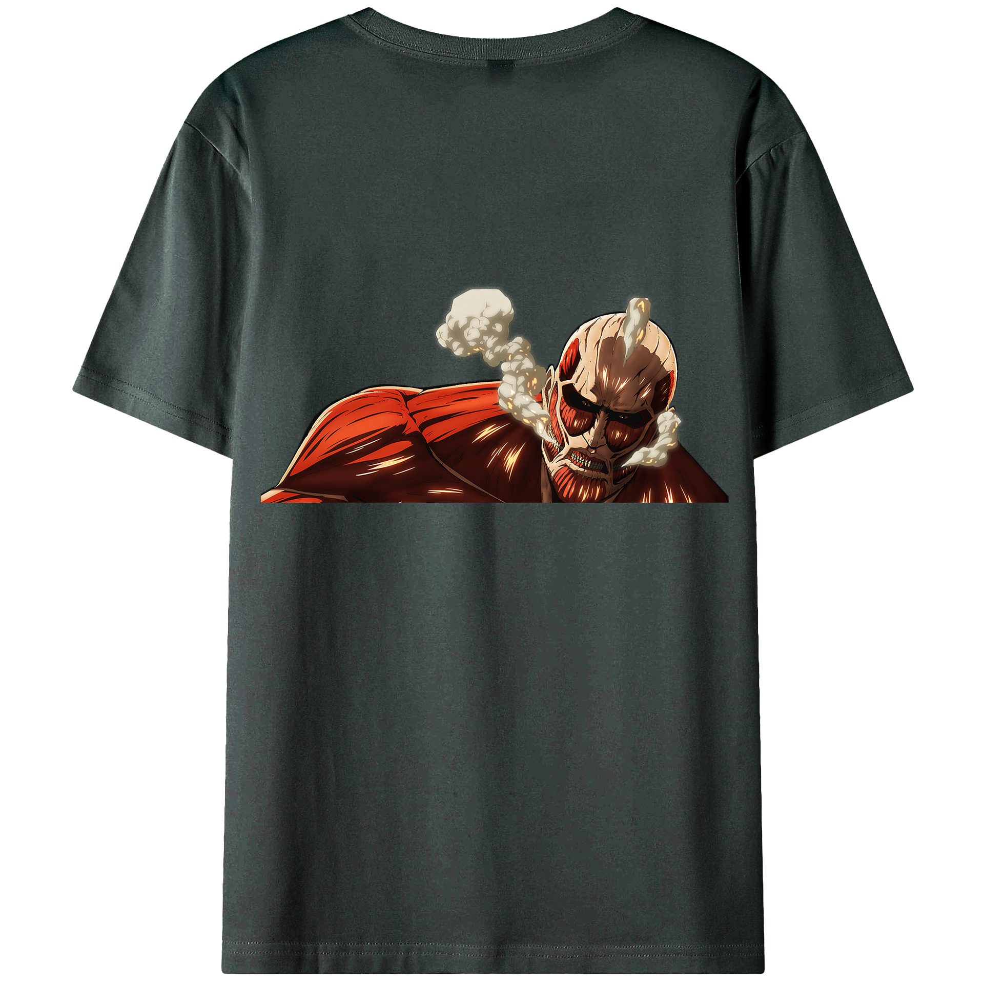 （画像用） 進撃の巨人 Attack on Titan 綿100％ メンズ半袖Tシャツ（バックプリント） 通気性